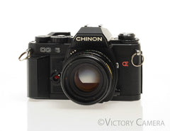 Chinon CG-5 Black 35mm Film Camera w/ 55mm f1.7 Lens [EXC-]