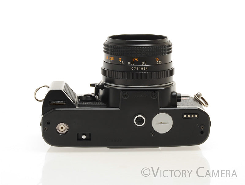 Chinon CG-5 Black 35mm Film Camera w/ 55mm f1.7 Lens [EXC-] - Victory Camera