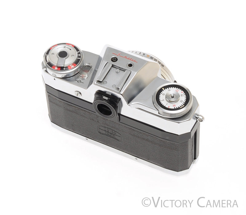 Zeiss Ikon Contaflex Chrome 35mm Camera w/ 50mm f2.8 Lens -No Meter- [EXC-] - Victory Camera