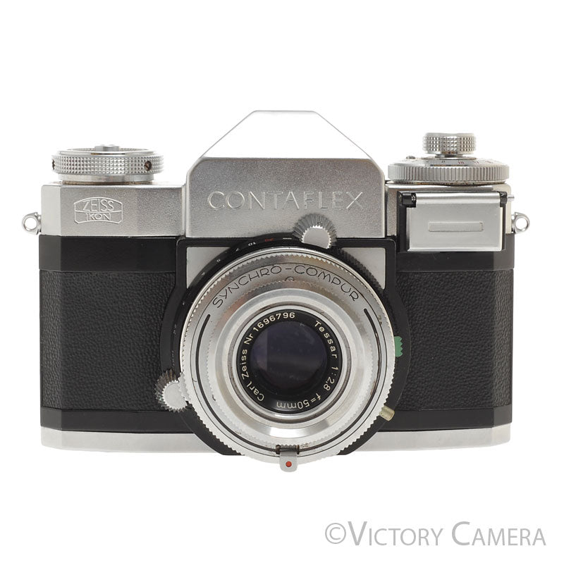 Zeiss Ikon Contaflex Chrome 35mm Camera w/ 50mm f2.8 Tessar Lens [EXC] - Victory Camera