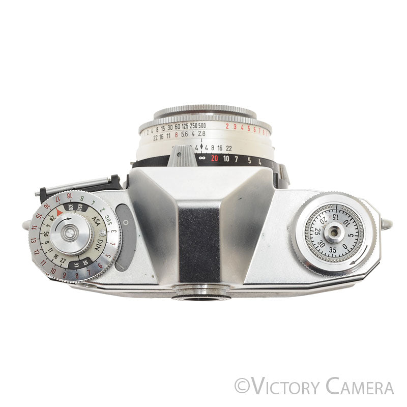 Zeiss Ikon Contaflex Chrome 35mm Camera w/ 50mm f2.8 Tessar Lens [EXC] - Victory Camera
