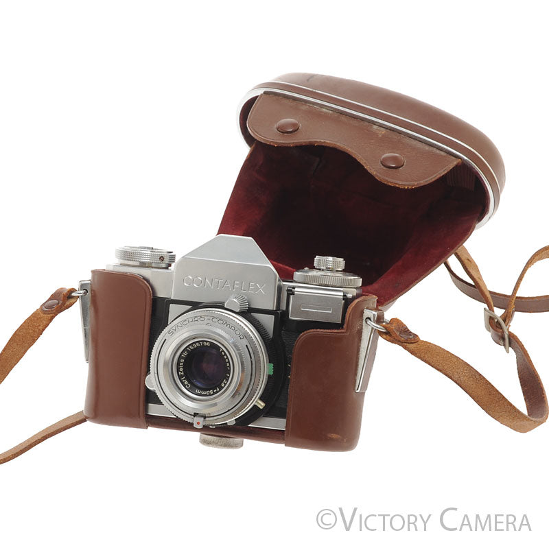 Zeiss Ikon Contaflex Chrome 35mm Camera w/ 50mm f2.8 Tessar Lens [EXC] - Victory Camera