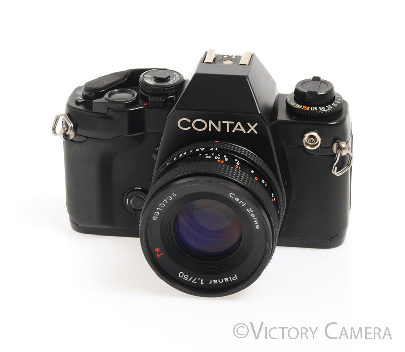 Contax 159 MM Black 35mm Camera w/ Zeiss 50mm f1.7 T* -New Seals-
