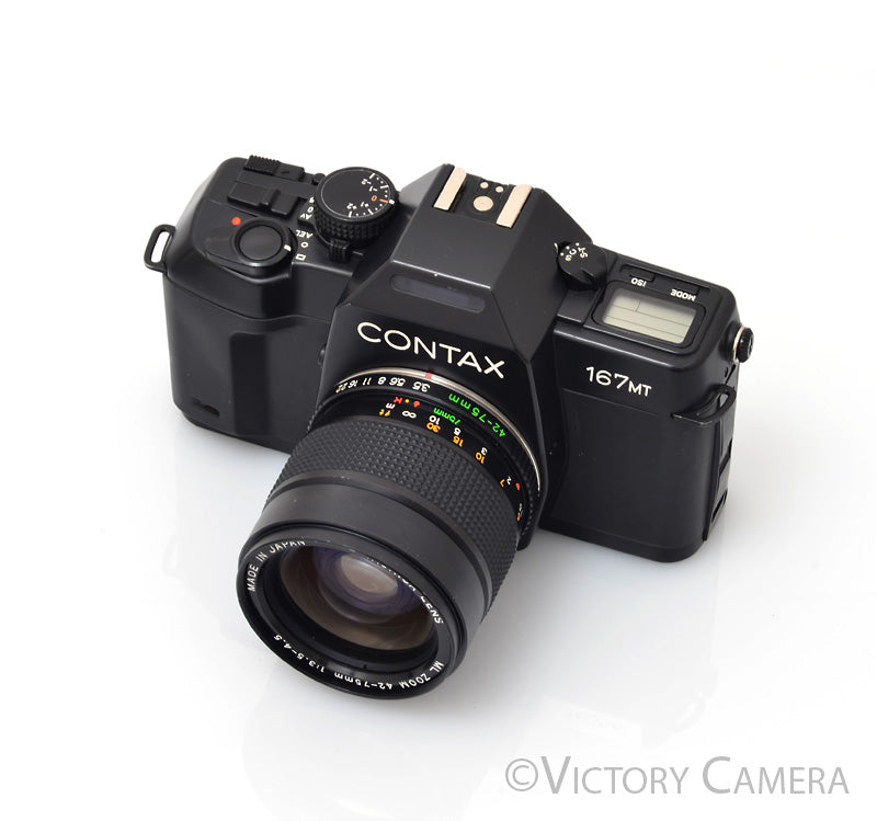 Contax 167MT 167 MT Black 35mm SLR Camera w/ 42-75mm Lens [EXC] - Victory Camera