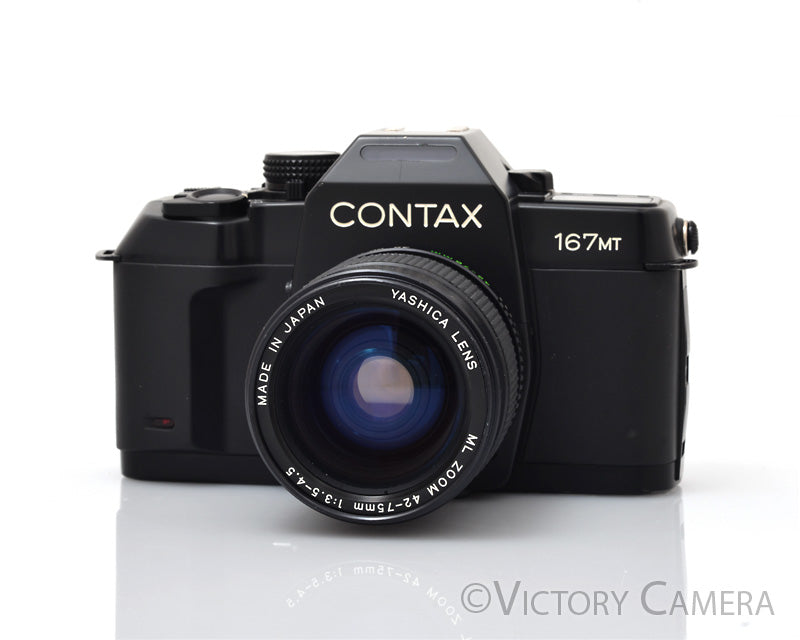 Contax 167MT 167 MT Black 35mm SLR Camera w/ 42-75mm Lens [EXC] - Victory Camera