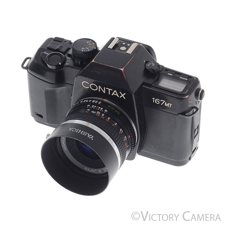 Contax 167MT 167 MT Black 35mm SLR Camera w/ 42-75mm Lens [EXC-] - Victory Camera