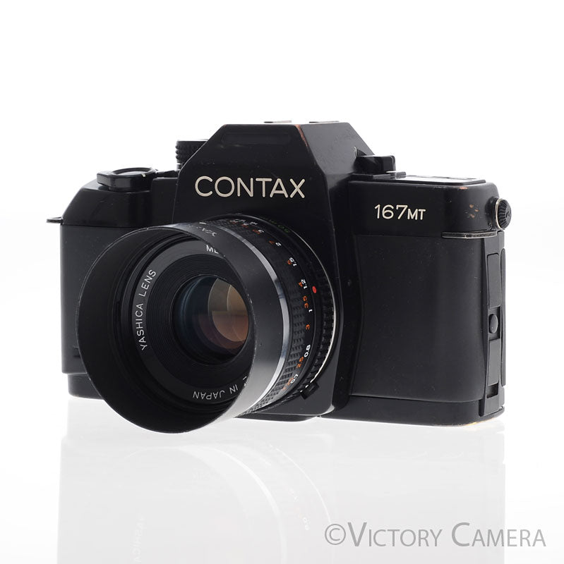 Contax 167MT 167 MT Black 35mm SLR Camera w/ 42-75mm Lens [EXC-] - Victory Camera