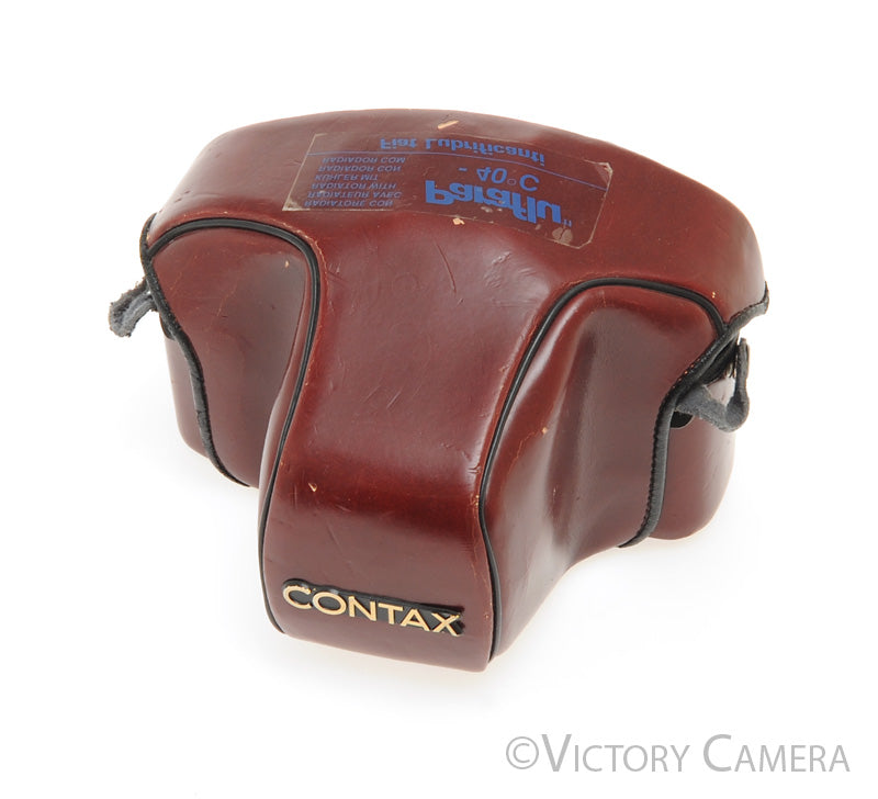 Contax C-310 Red Leather Ever Ready Case for 167MT Camera [EXC-] - Victory Camera