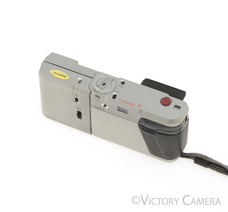 Contax T 35mm Point &amp; Camera w/ 38mm f2.8 T* Sonnar Lens + Flash [EXC]