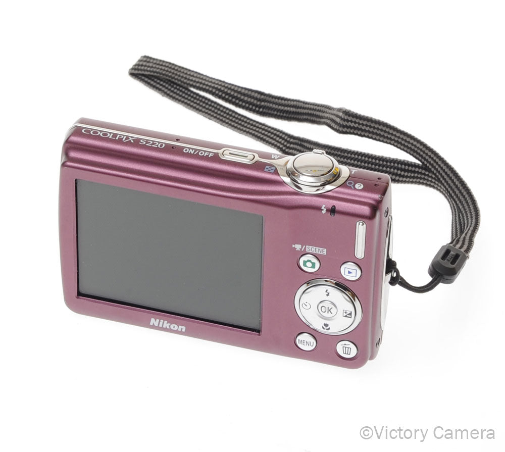 Nikon CoolPix S220 Plum 10MP Digital Point & Shoot Camera [EXC+] - Victory Camera