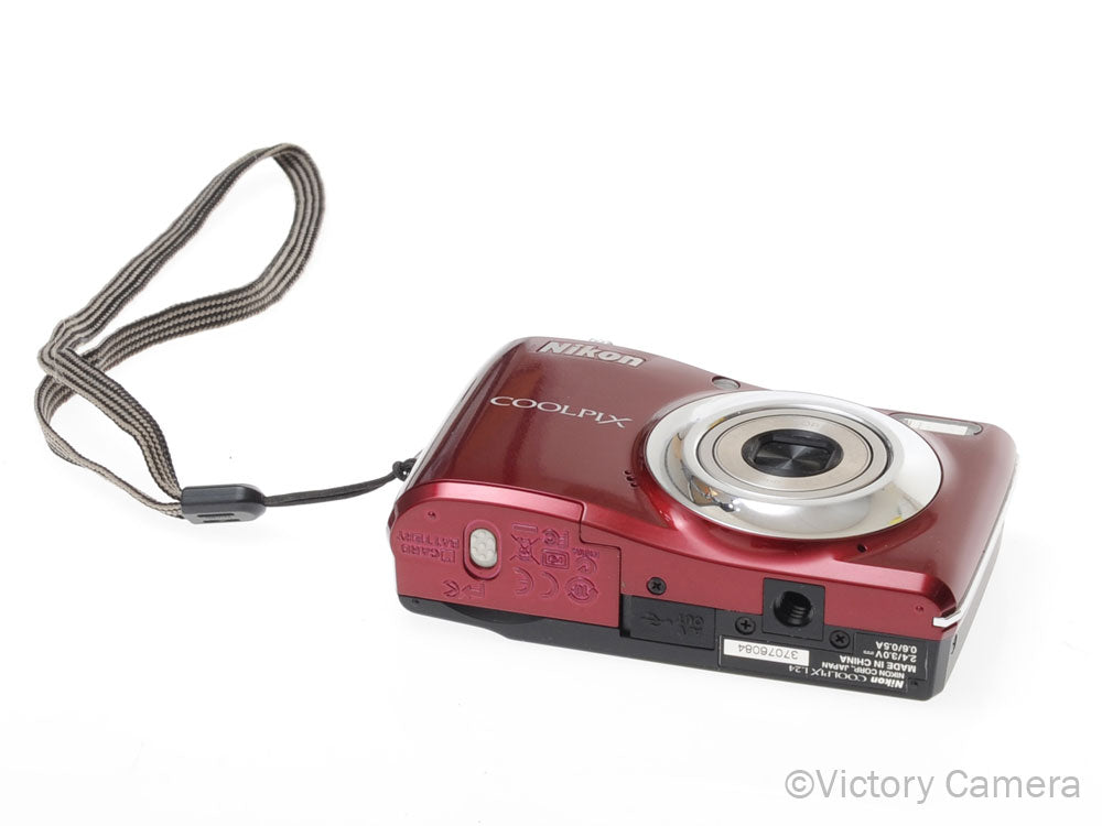 Nikon CoolPix L20 Red 14MP Digital Point & Shoot Camera [EXC] image 4