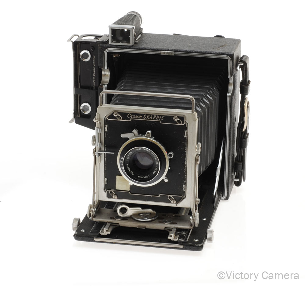 Graflex Crown Graphic 4x5 View Camera w/ 150mm f6.3 Fujinon-W Lens  [EXC-] - Victory Camera