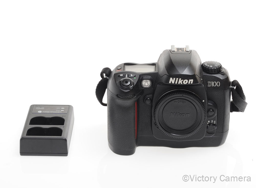 Nikon D100 6.1MP Digital SLR Camera  2 Batteries [EXC] - Victory Camera