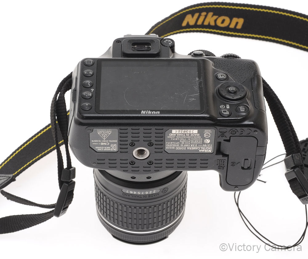 Nikon D3400 Digital SLR Camera Body 24.2mp w/ 18-55mm Lens [Good] - Victory Camera