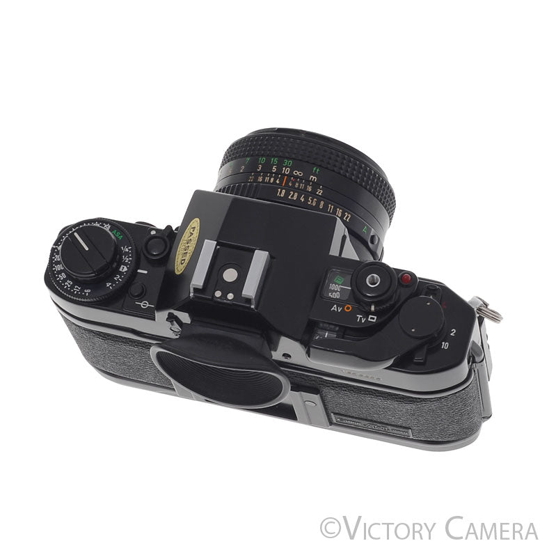 Canon A-1 A1 Black 35mm Film SLR Camera w/ 50mm f1.8 Lens [EXC] - Victory Camera