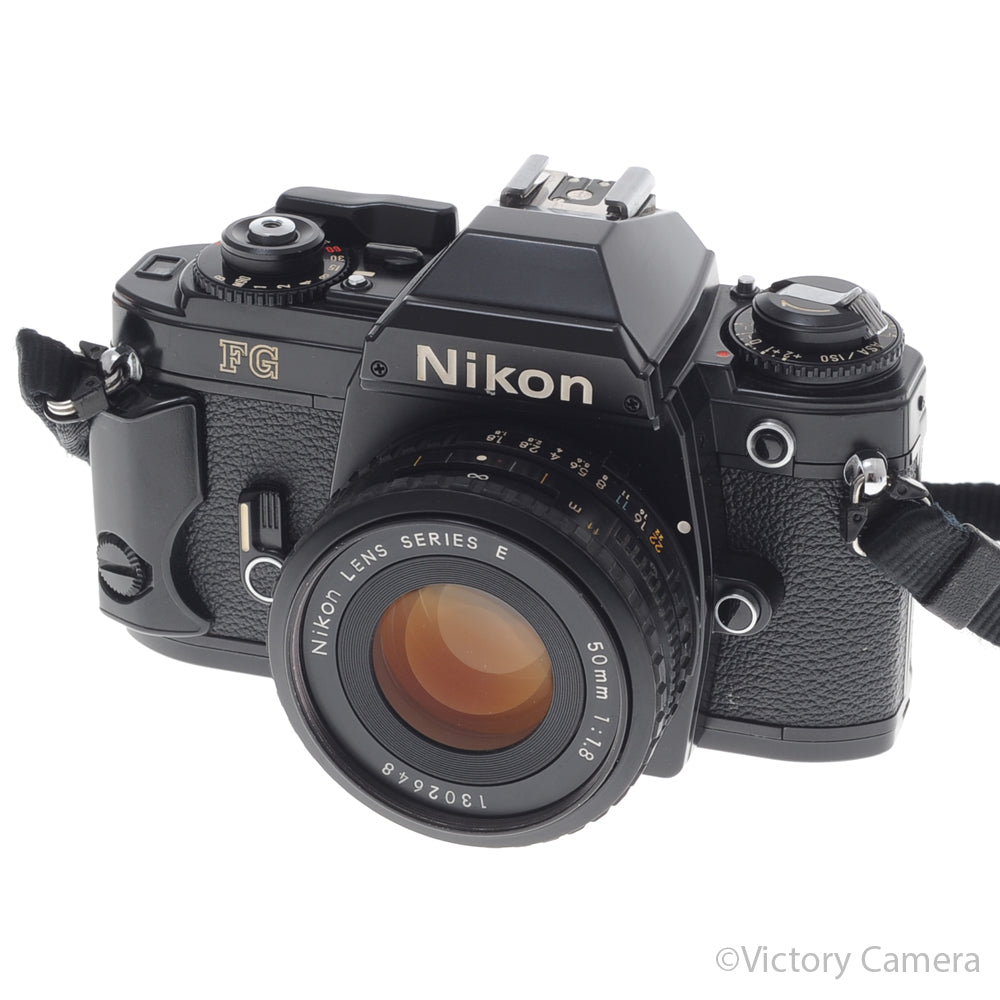 Nikon FG Black Camera w/ E Series 50mm F1.8 Lens [EXC] image 2