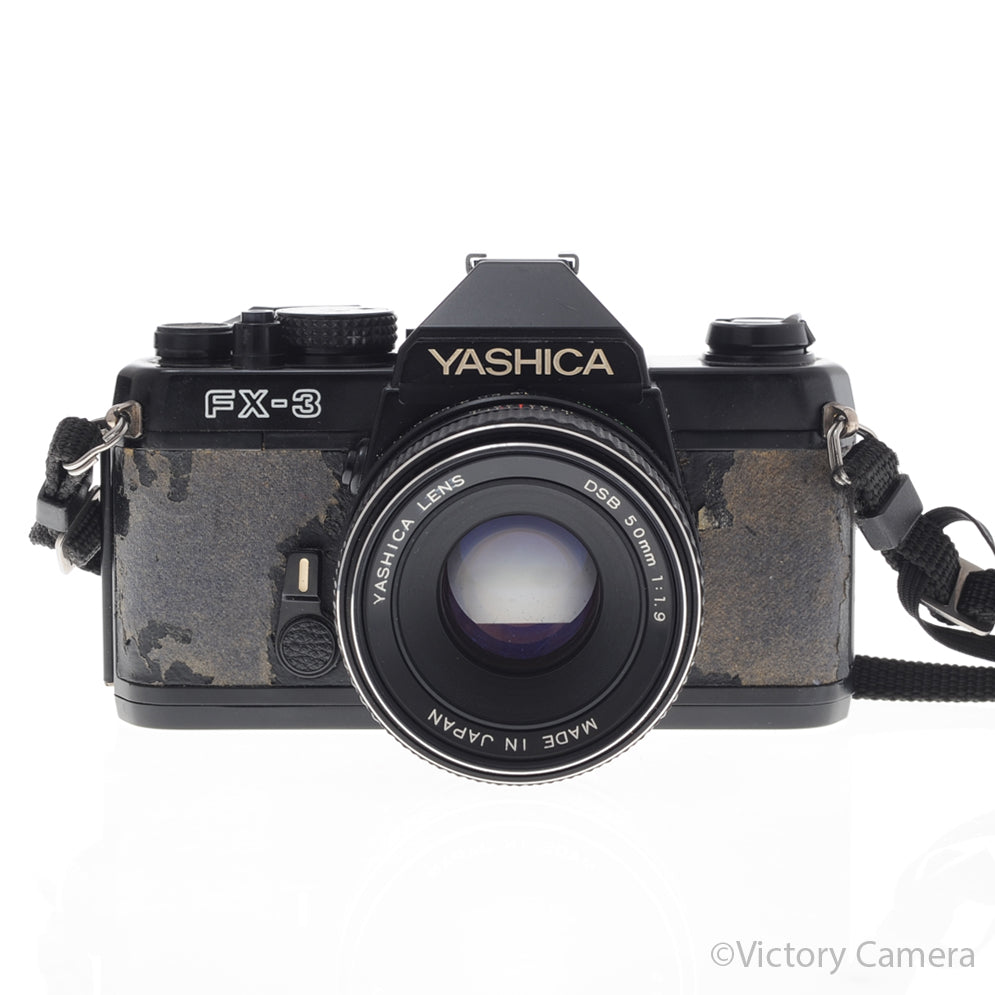 Yashica FX-3 FX3 Black 35mm SLR Camera w/ 50mm f1.9 Lens [GOOD] image 1