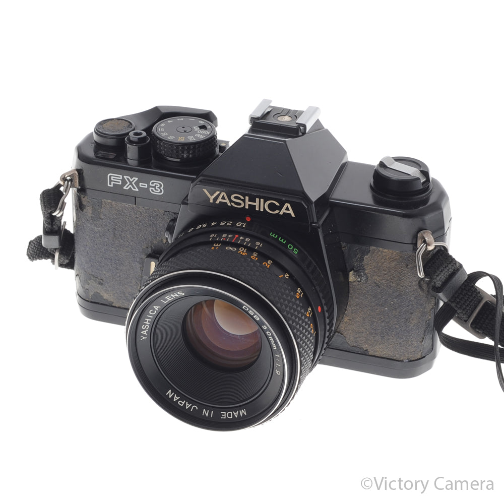 Yashica FX-3 FX3 Black 35mm SLR Camera w/ 50mm f1.9 Lens [GOOD] image 2
