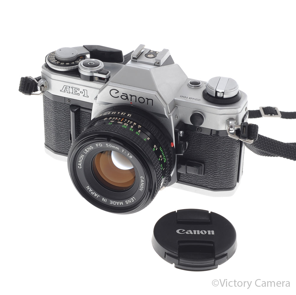 Canon AE-1 35mm Chrome Camera w/ 50mm f1.8 Prime Lens [EXC+] image 5