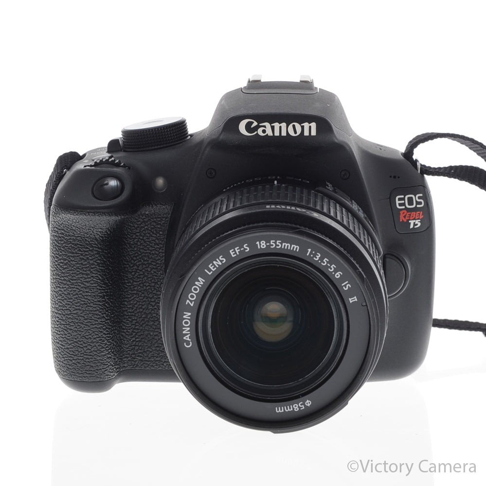 Canon Rebel T5 18MP Digital SLR Camera Body w/ 18-55mm Zoom Lens [EXC+] image 1