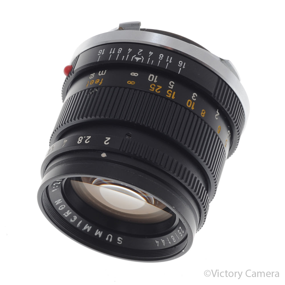 Leica 50mm f2 Summicron V3 Black M Mount Prime Lens -YYE CLA- [EXC+] image 1