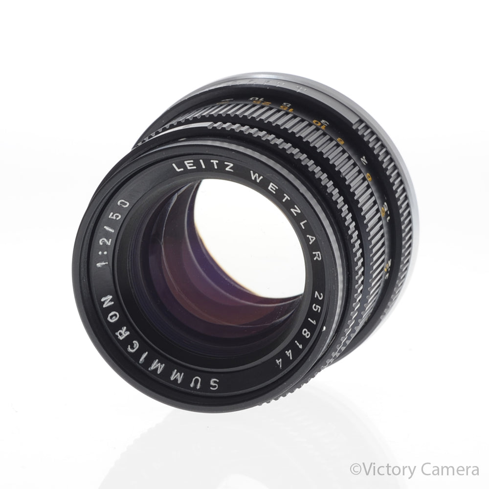 Leica 50mm f2 Summicron V3 Black M Mount Prime Lens -YYE CLA- [EXC+] image 2