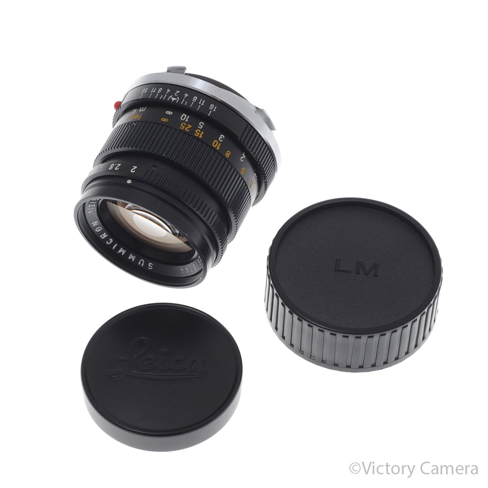Leica 50mm f2 Summicron V3 Black M Mount Prime Lens -YYE CLA- [EXC+] image 5