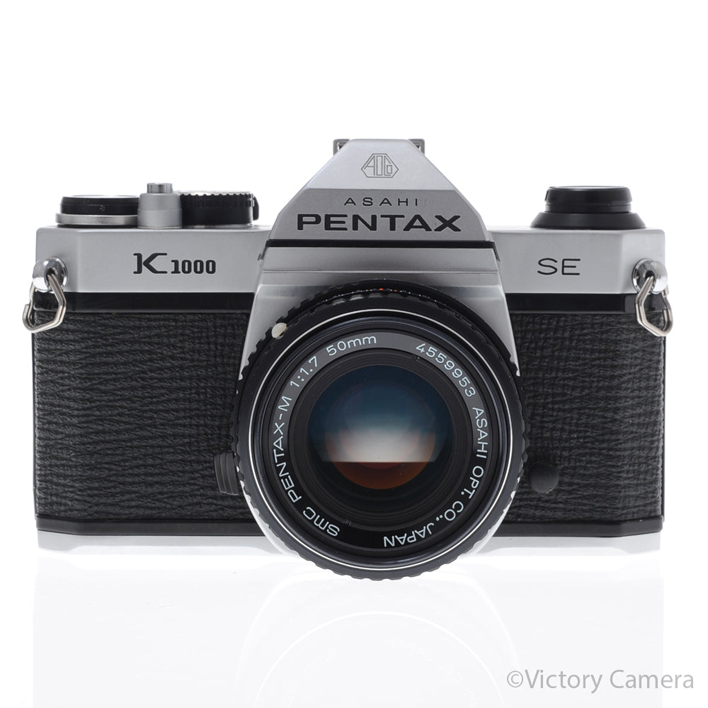Pentax K1000 SE Chrome 35mm Film Camera w/ 50mm f1.7 Lens [EXC+] image 1