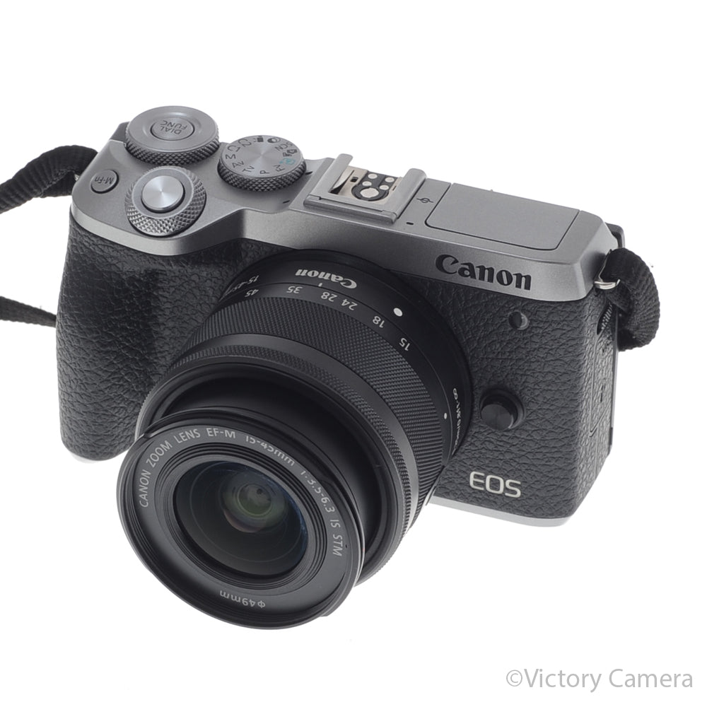 Canon EOS M6 II Black 24.2MP Mirrorless Digital Camera w/ 15-45mm [EXC+] image 2
