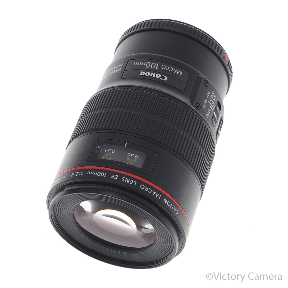 Canon EOS EF 100mm f2.8 L IS USM 1:1 Macro Prime Lens [MINT-] - Victory Camera