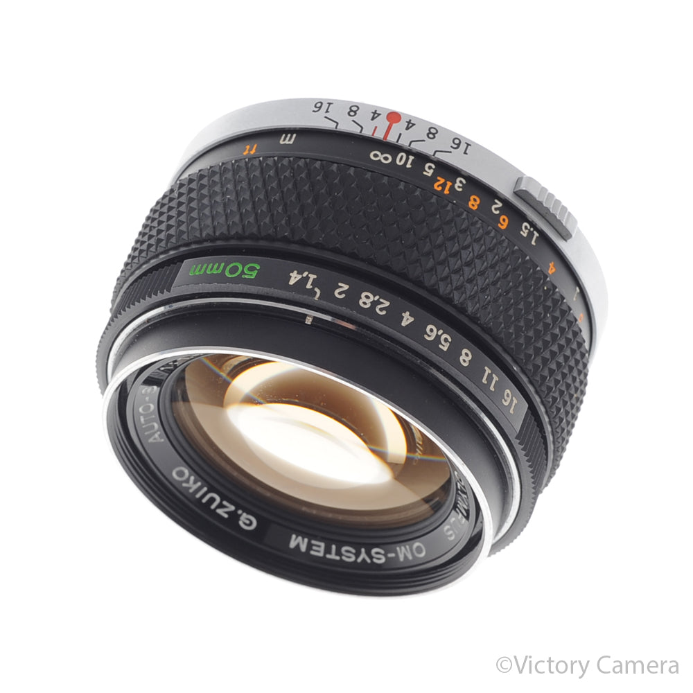 Olympus 50mm f1.4 G.Zuiko MC Auto-S OM Manual Focus Prime Lens [EXC] - Victory Camera