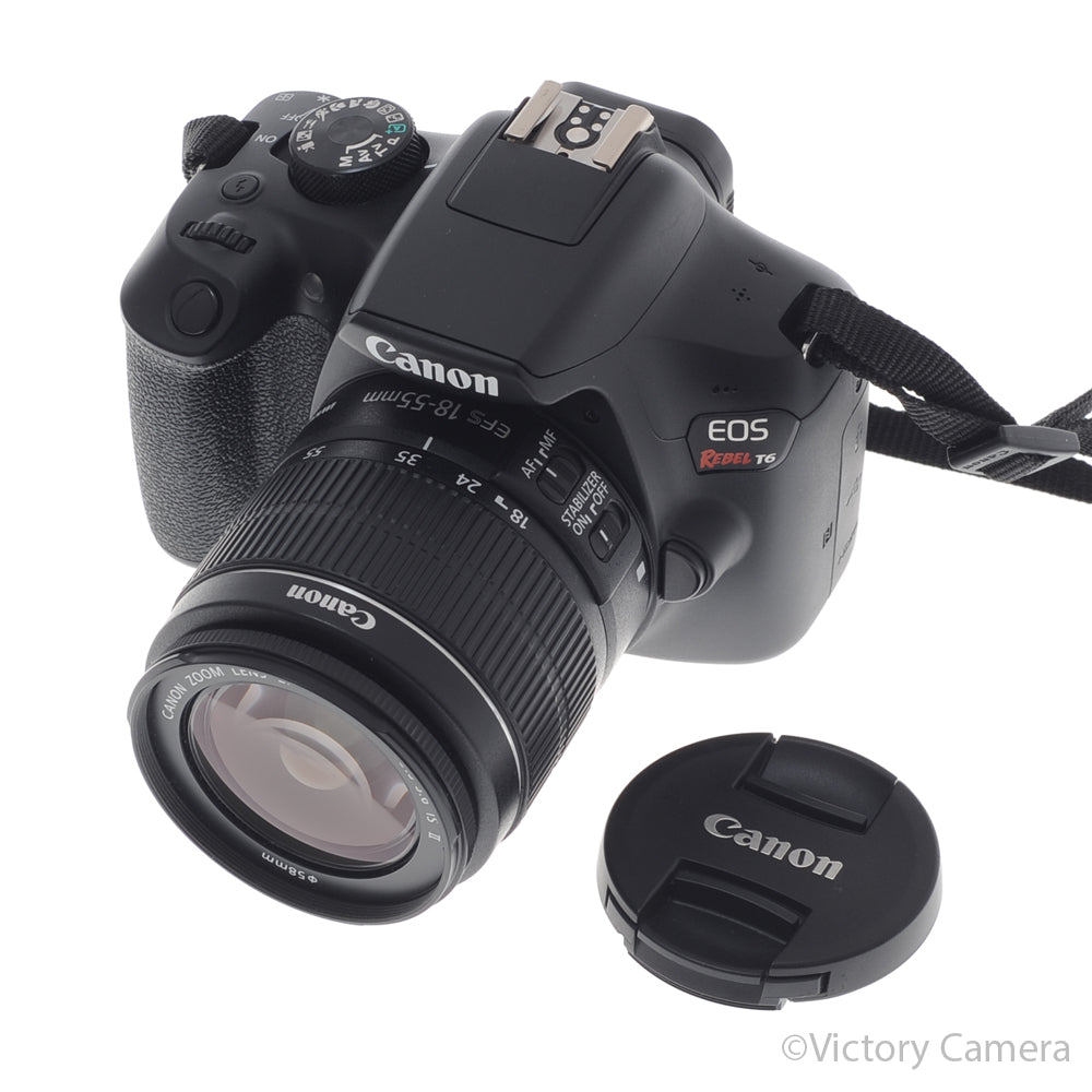 Canon EOS Rebel T6 Digital SLR Camera Body 18mp w/ 18-55mm II Len [EXC+] image 5