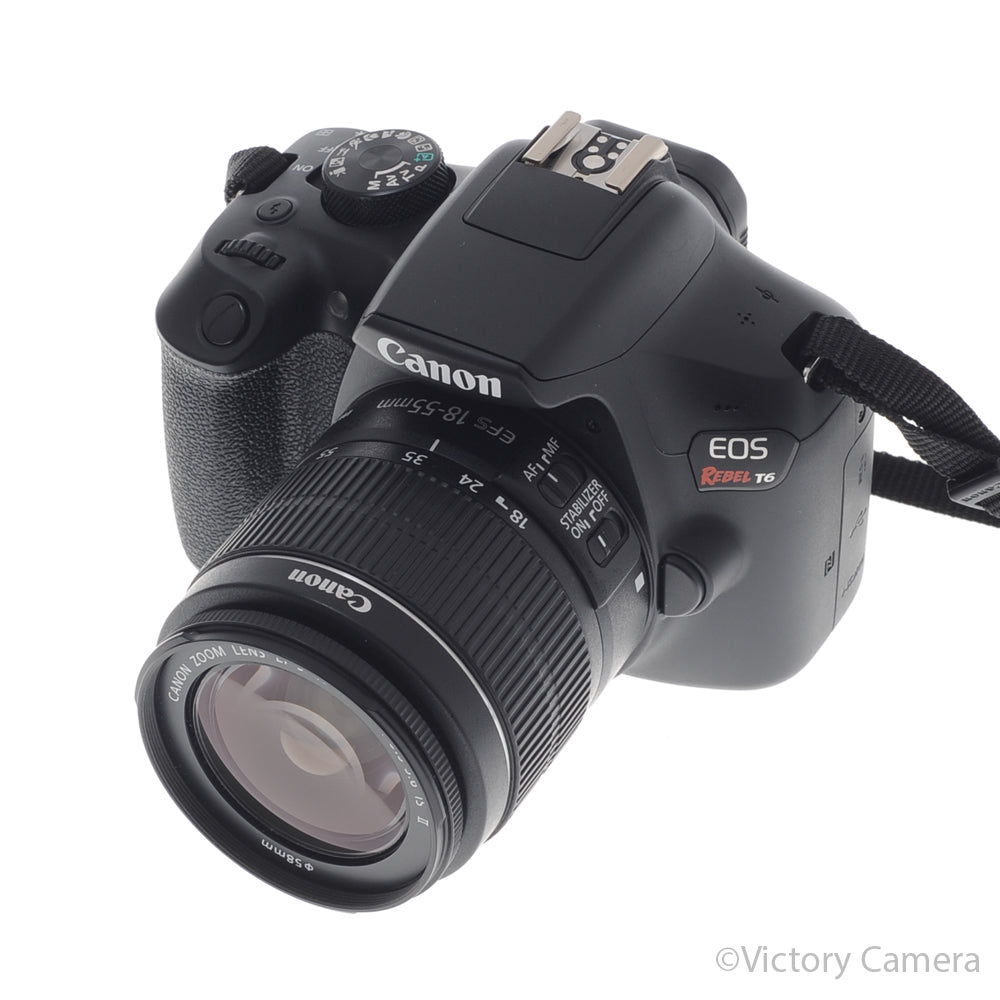 Canon EOS Rebel T6 Digital SLR Camera Body 18mp w/ 18-55mm II Len [EXC+] image 2