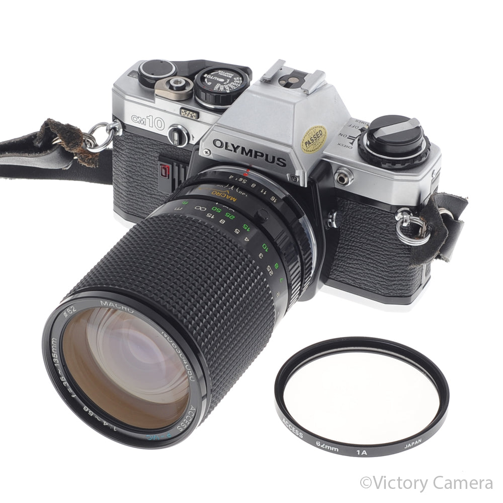 Olympus OM-10 OM10 Chrome 35mm Camera w/ 35-135mm Zoom Lens [EXC-] image 5