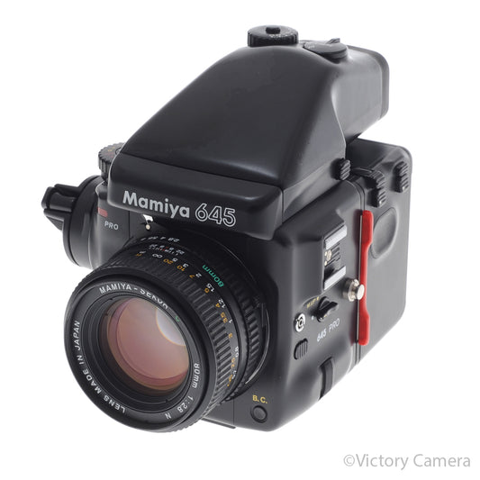 Mamiya 645 Pro Camera AE Metered Prism FE401 80mm f2.8 N Lens [EXC] - Victory Camera