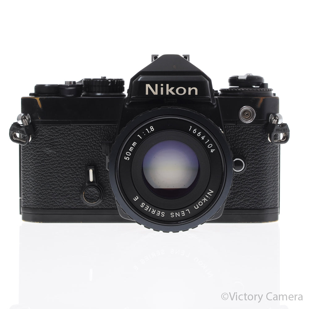 Nikon FE Black 35mm Film Camera with 50mm f1.8 AI-S Lens [EXC] image 1
