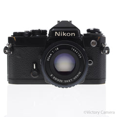 Nikon FE Black 35mm Film Camera with 50mm f1.8 AI-S Lens [EXC]