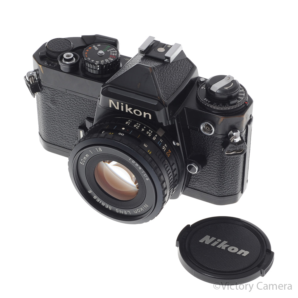 Nikon FE Black 35mm Film Camera with 50mm f1.8 AI-S Lens [EXC] image 5