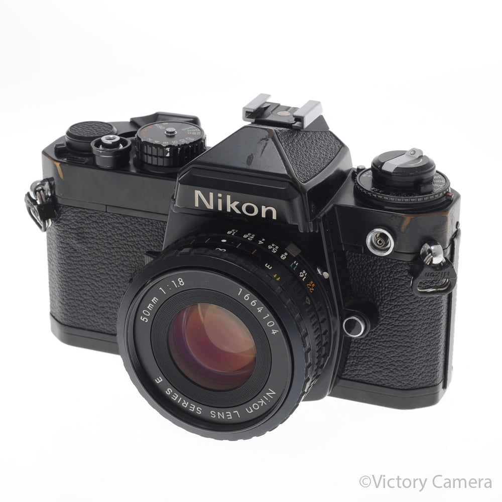 Nikon FE Black 35mm Film Camera with 50mm f1.8 AI-S Lens [EXC] image 2