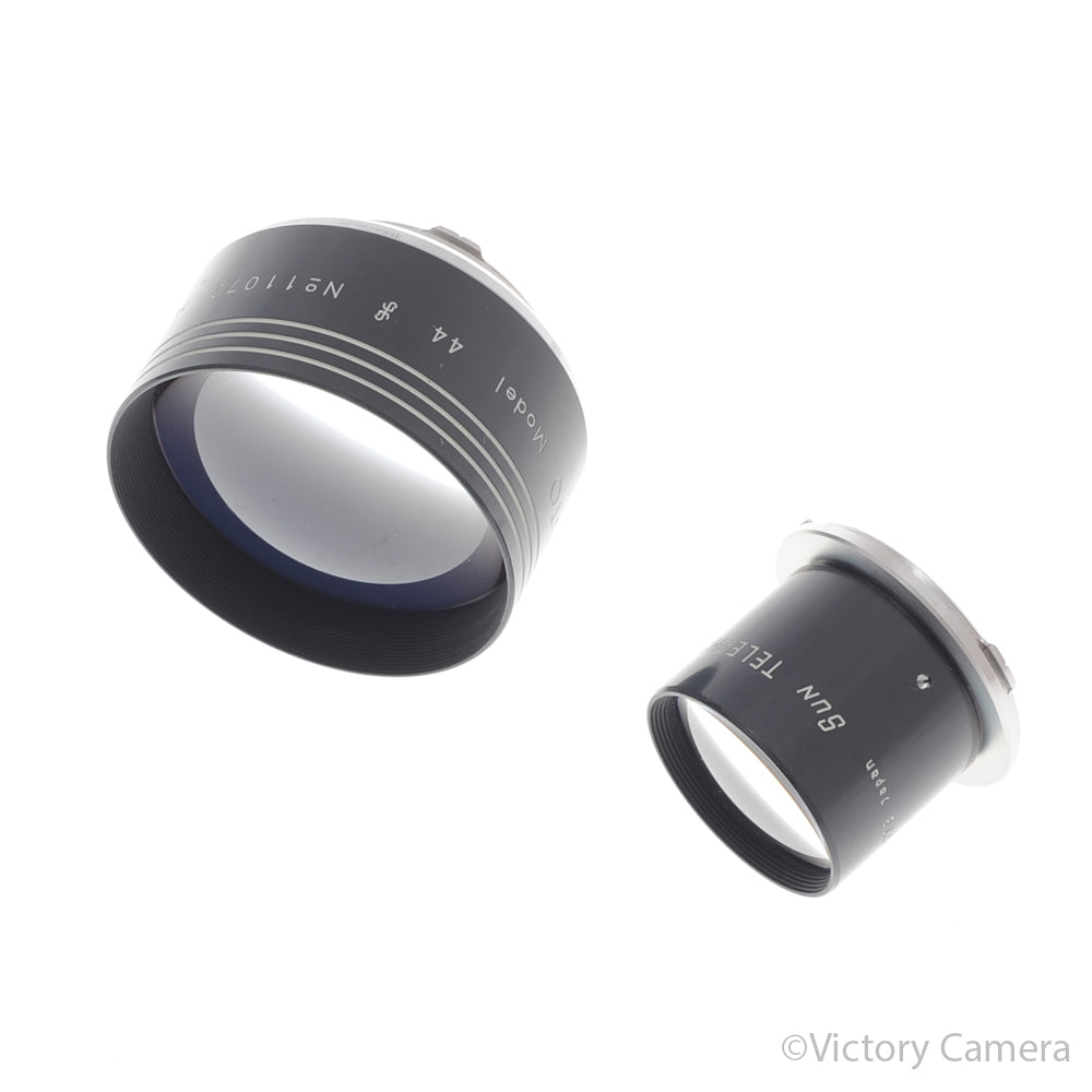 Sun Aux. Telephoto Model 44 + Telephoto Viewer for Yashica 44 [MINT-] - Victory Camera