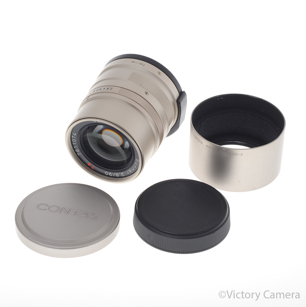 Contax 90mm f2.8 Zeiss Sonnar T* Prime Lens for G1, G2 w/ Shade [EXC] image 5