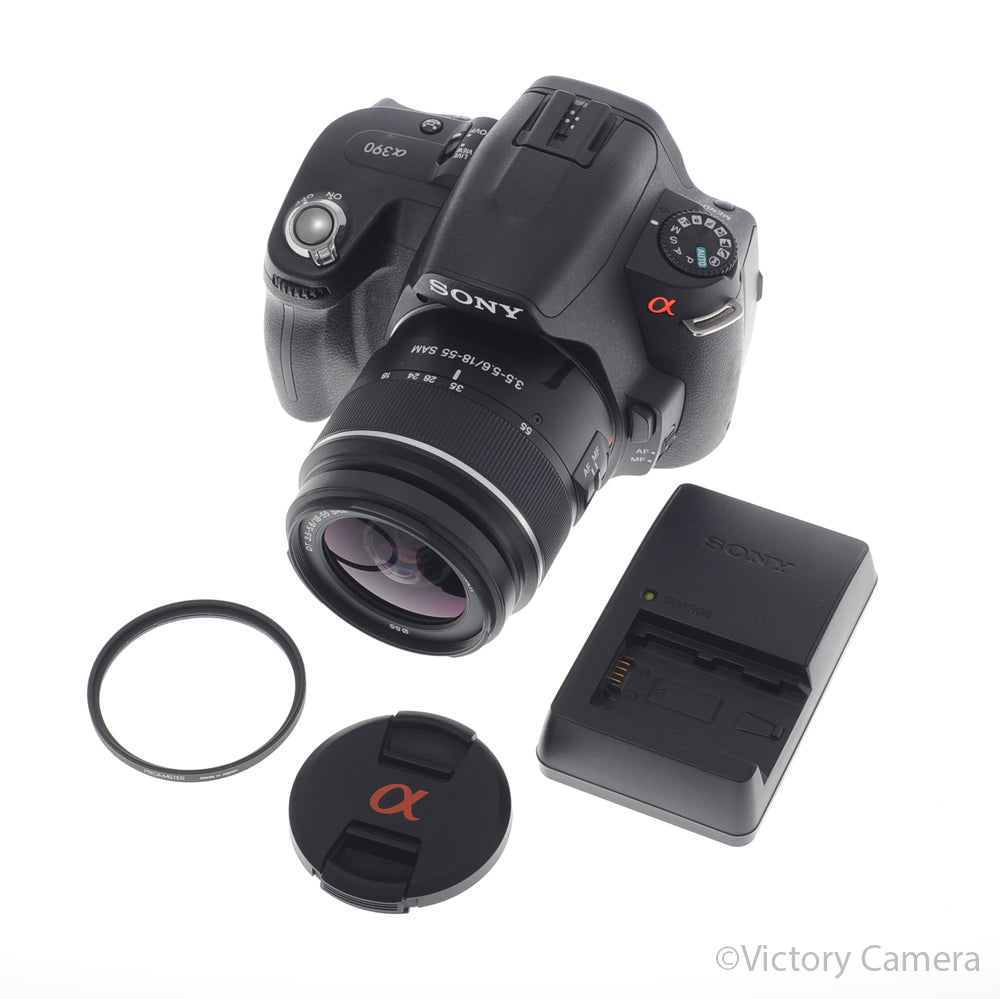 Sony Alpha A390 14.2 Digital SLR Camera w/ 18-55mm Zoom Lens [EXC] - Victory Camera