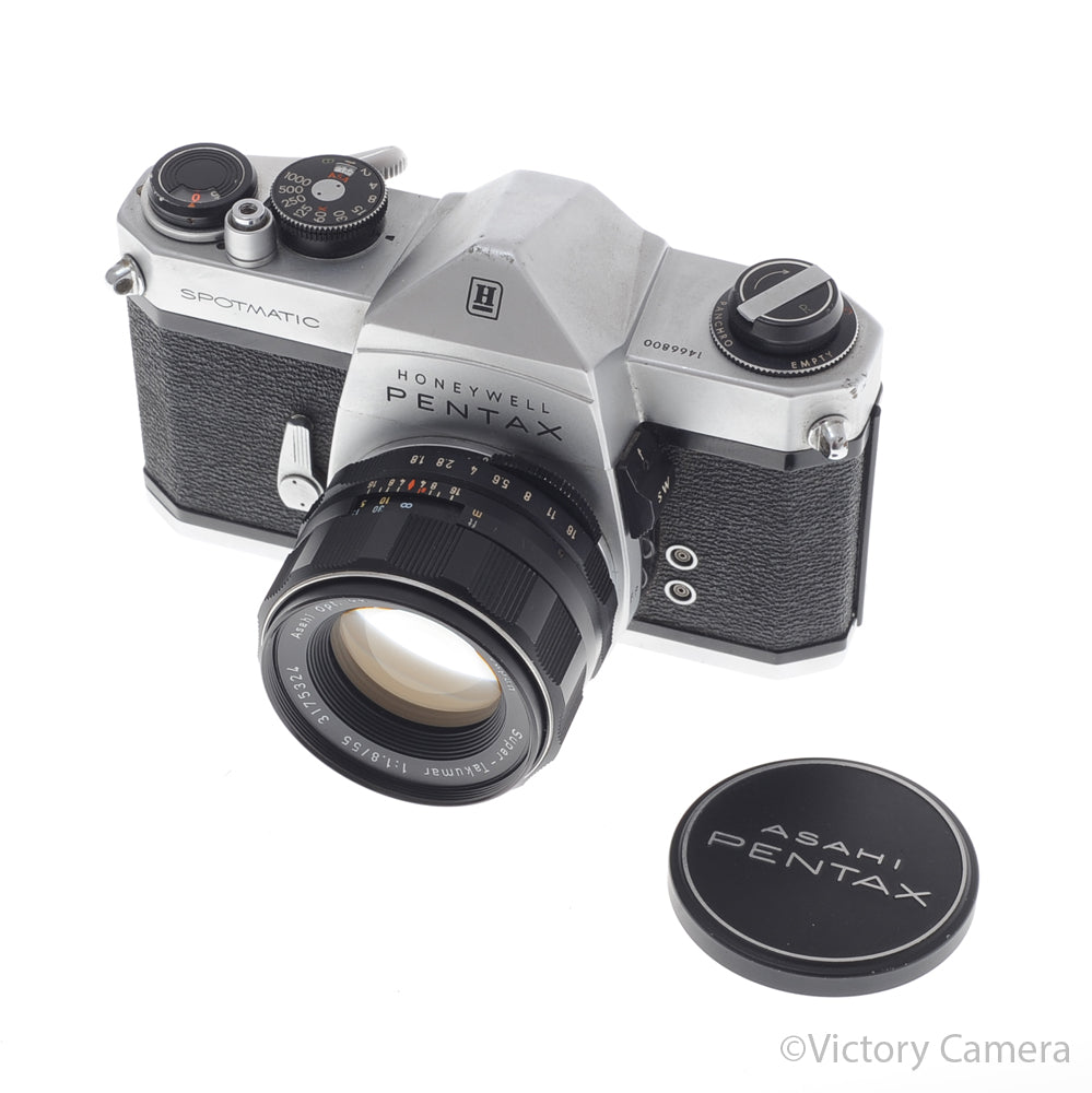 Pentax Spotmatic Chrome 35mm Camera w/ 55mm f1.8 Lens -No Meter- [EXC] image 5