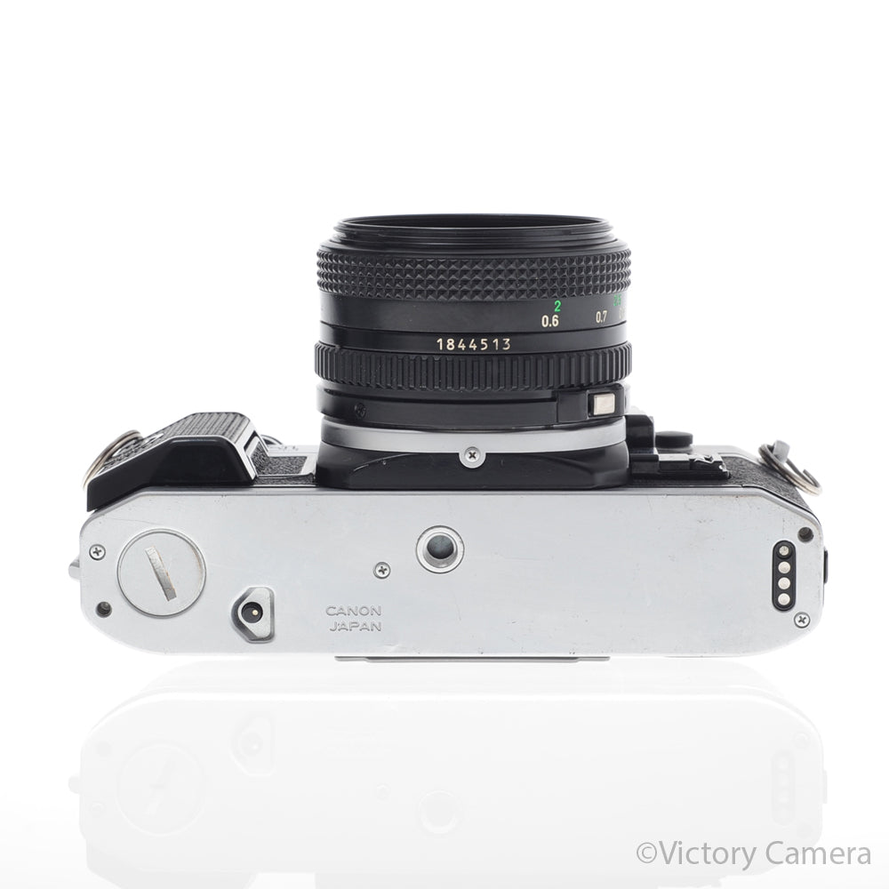 Canon AE-1 Program Chrome 35mm Film SLR Camera 50mm f1.8 Lens [EXC] image 4