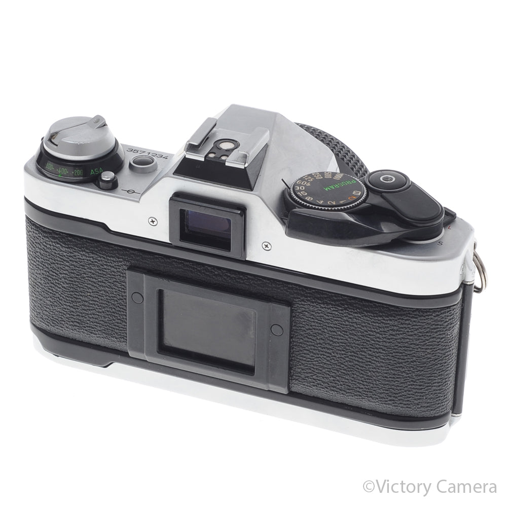 Canon AE-1 Program Chrome 35mm Film SLR Camera 50mm f1.8 Lens [EXC] image 3