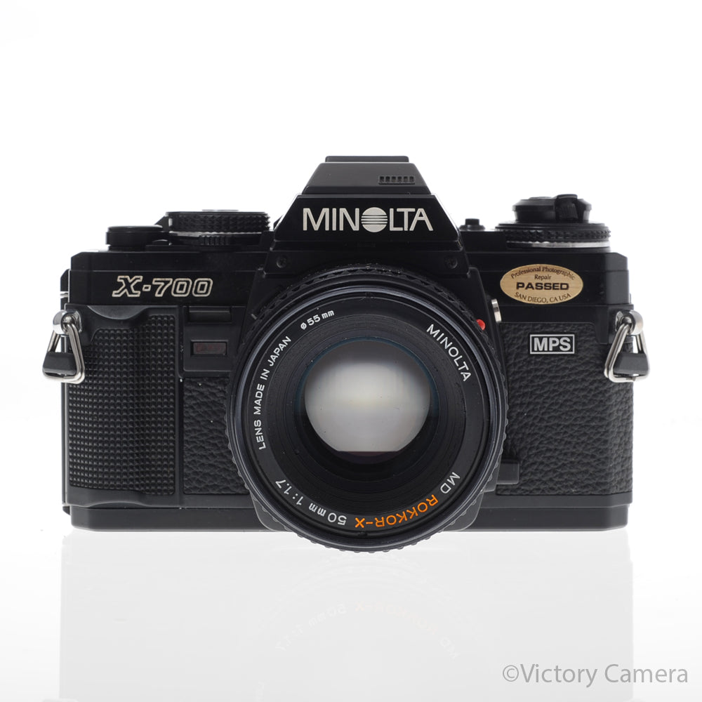 Minolta X-700 X700 Black 35mm SLR Film Camera w/ 50mm f1.7 Lens ~C [EXC] image 1