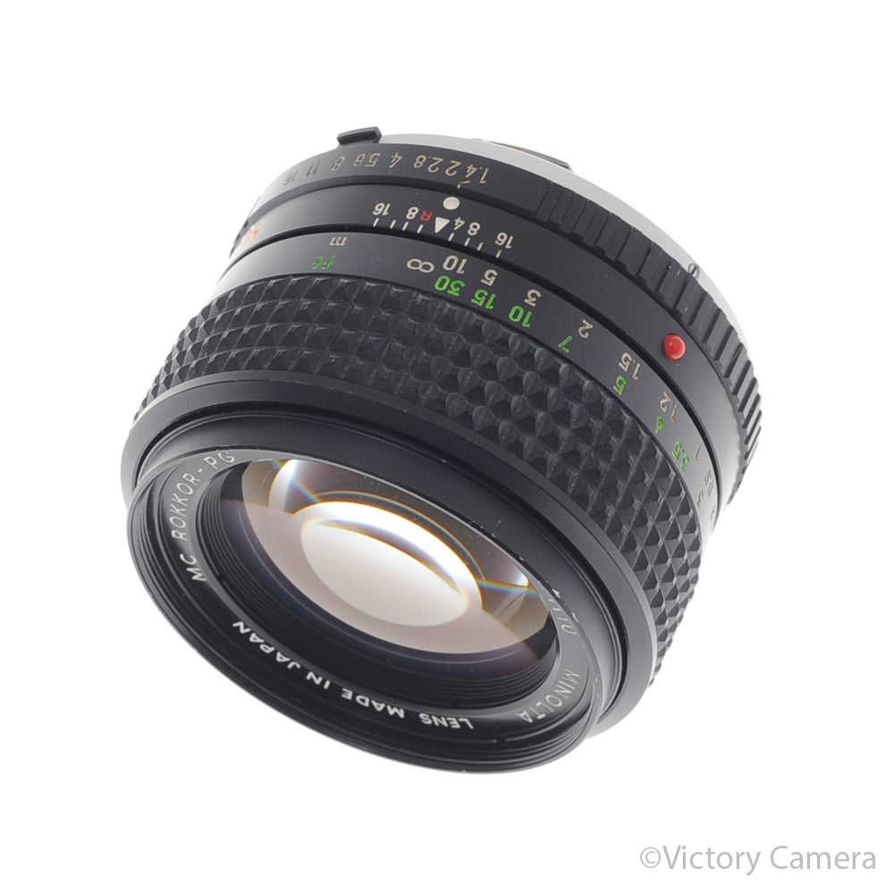 Minolta MC Rokkor-PG 50mm f1.4 Prime Lens [EXC] - Victory Camera