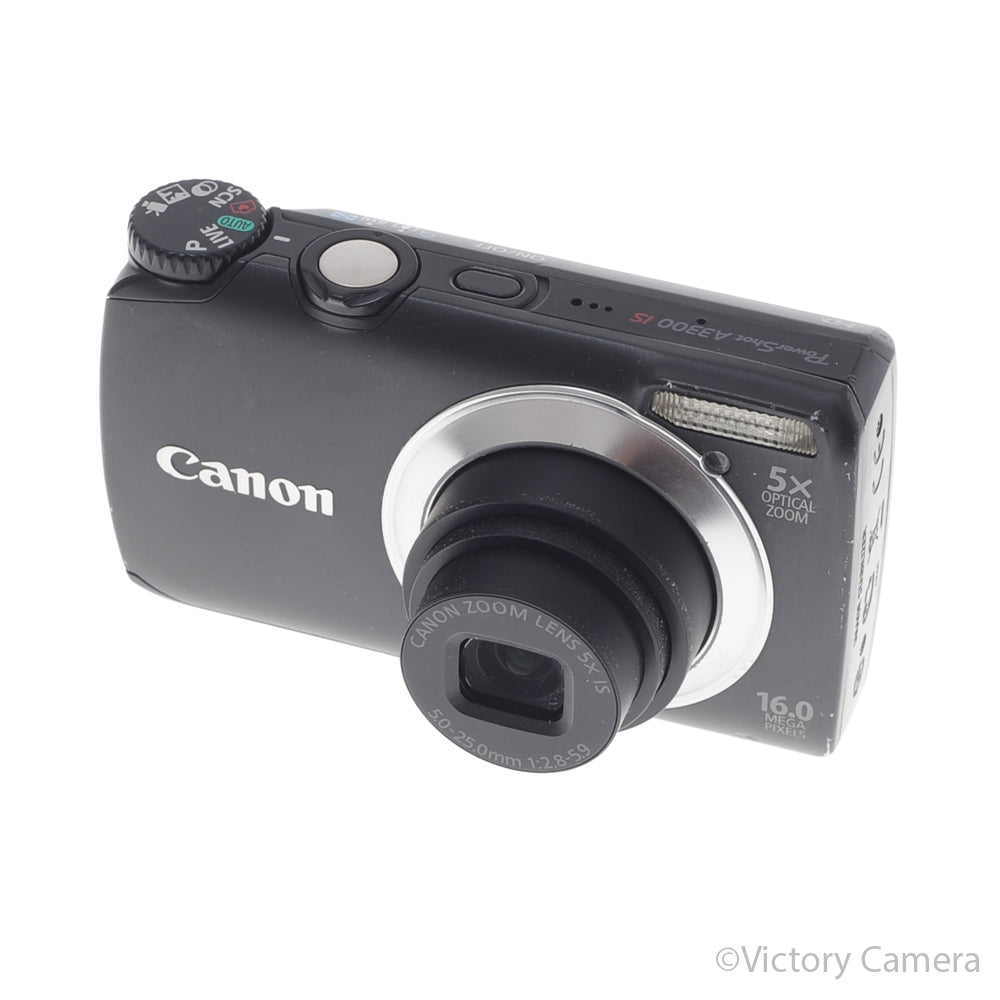 Canon PowerShot A3300 IS Black 16MP Digital Point & Shoot Camera [EXC-] image 2