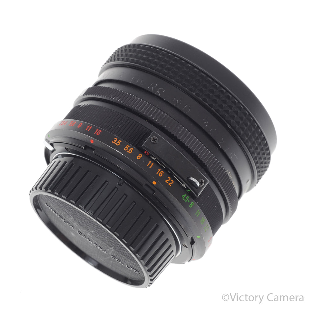 Vivitar 28mm f2.5 Auto Wide-Angle Prime Lens for Minolta Manual F [EXC-]