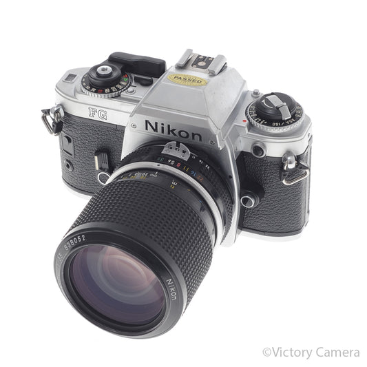 Nikon FG Chrome Camera w/ 43-86mm Zoom Lens [EXC+] - Victory Camera